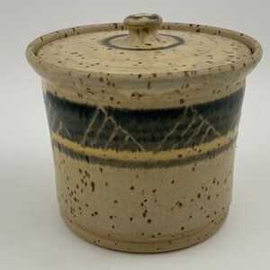 Dakota Stoneware Speckled Lidded Jar Bushnell South Dakota